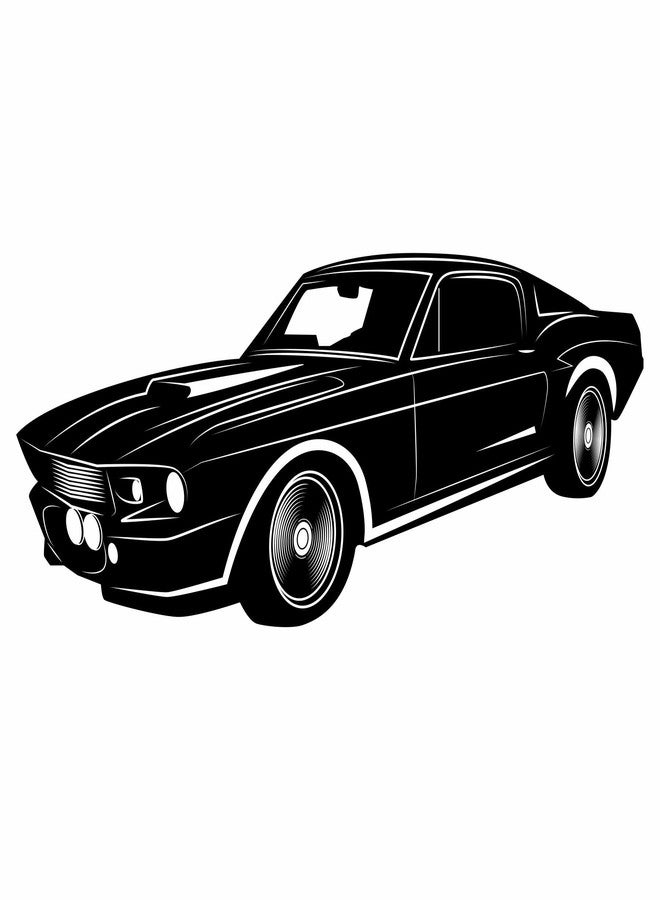 Sticker Yard Sports Car Vinyl Wall Sticker for Living Room/Bedroom/Office and All Decorative Wall Stickers Size 76X35CM - Image 1
